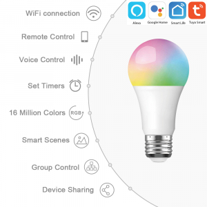 Bóng đèn LED Bulb RGB Tuya thông minh kết nối wifi 10W