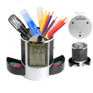 Đồng hồ kiêm ống bút, báo thức, đo nhiệt độ đa năng
