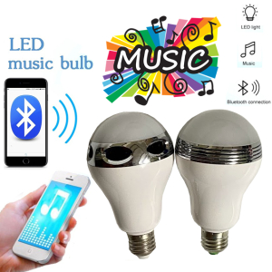 Bóng đèn LED RGB kết nối bluetooth bật tắt đổi màu qua điện thoại kiêm loa nghe nhạc