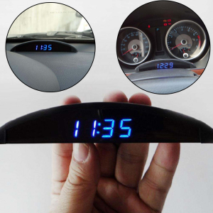 Đồng hồ điện tử mini DIY M4 hiển thị nhiệt độ thời gian điện áp nguồn cắm tẩu