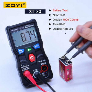 Đồng hồ đo điện vạn năng tự động ZOYI ZT-S2 Có kiểm tra Pin